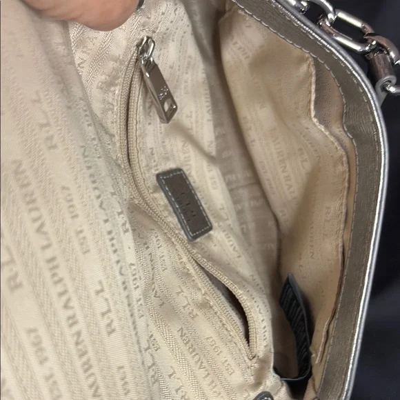 Lauren Ralph Lauren Silver metallic Crossbody Bag - Picture 5 of 10